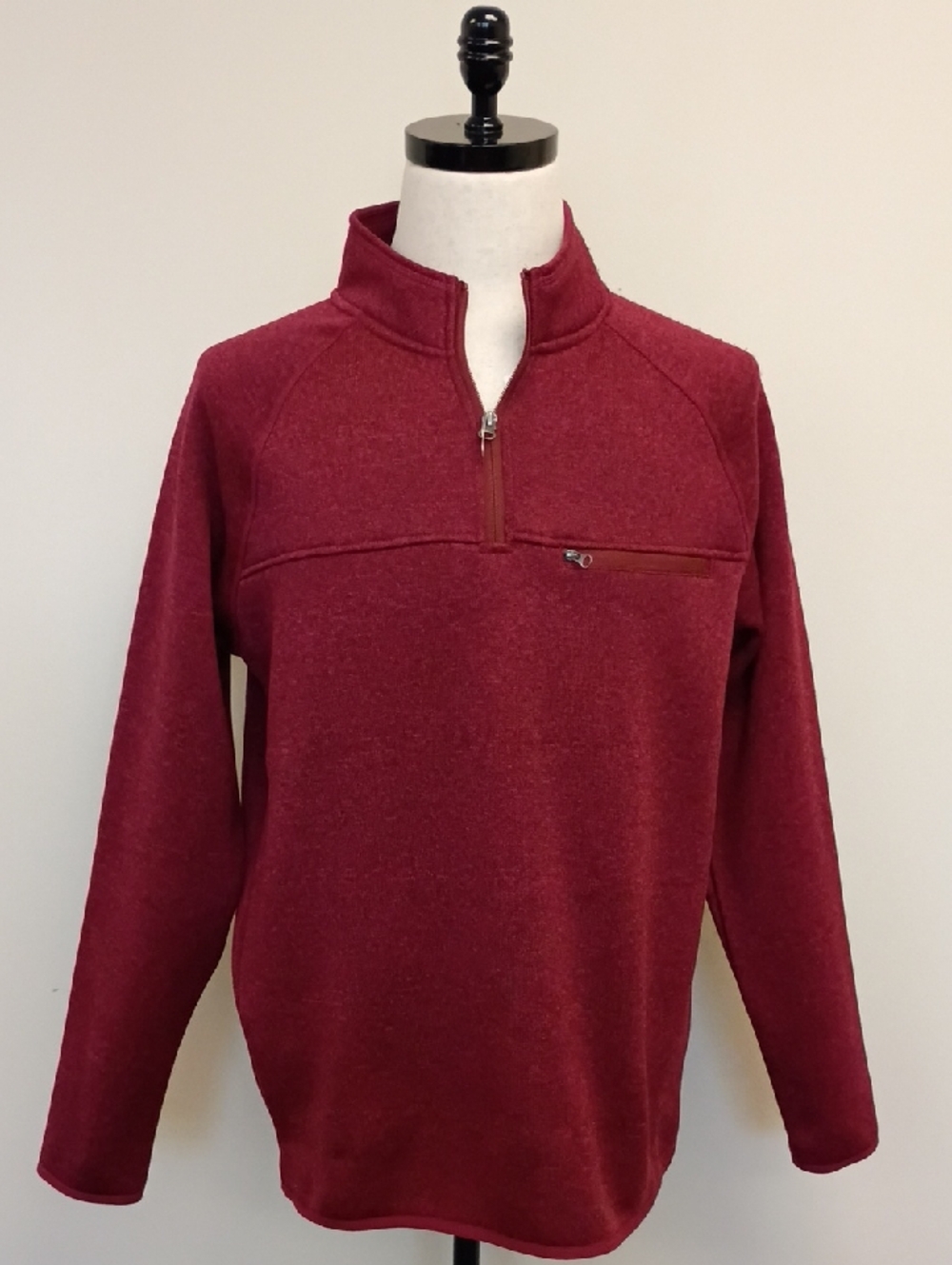 Grand Slam Half-Zip Sweater Pullover - Burgundy Size Mediume